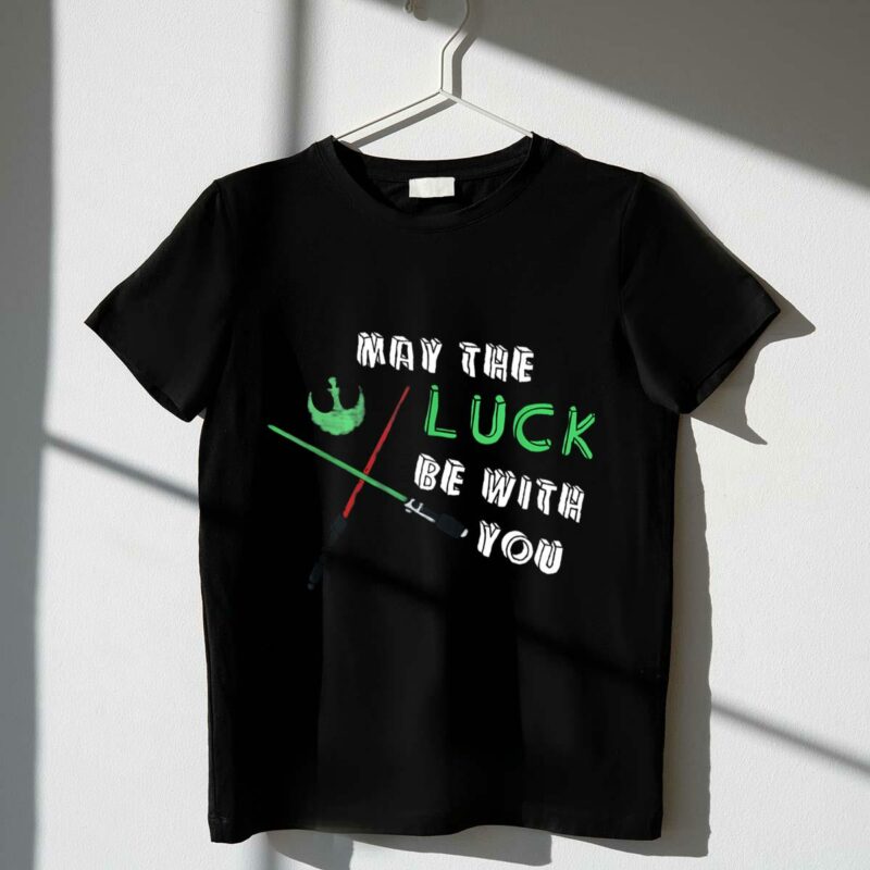 star wars jedi green rebel symbol may the luck be with you lightsabers t shirt t shirt 1 1