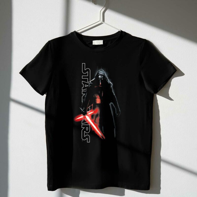 star wars kylo ren with red lightsaber episode t shirt t shirt 1 1