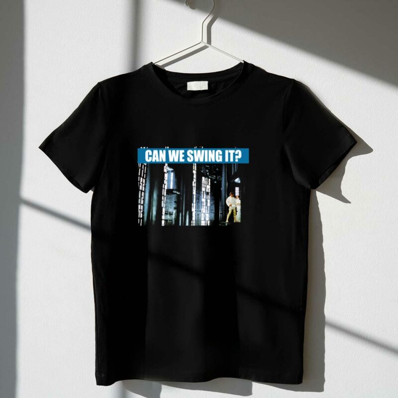 star wars luke leia can we swing it iconic escape scene t shirt t shirt 1 1