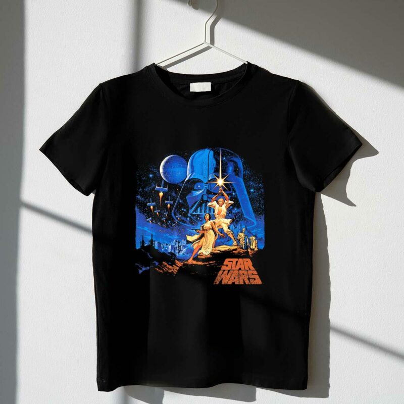 star wars luke leia darth vader x wing tatooine r2d2 c3po a new hope t shirt t shirt 1 1