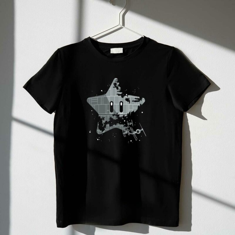 star wars mario death star crossover obey aku t shirt t shirt 1 1