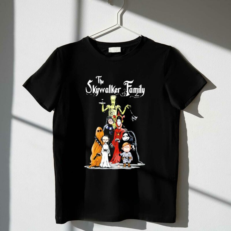 star wars meets addams parody mashup with skywalker family twist t shirt t shirt 1 1