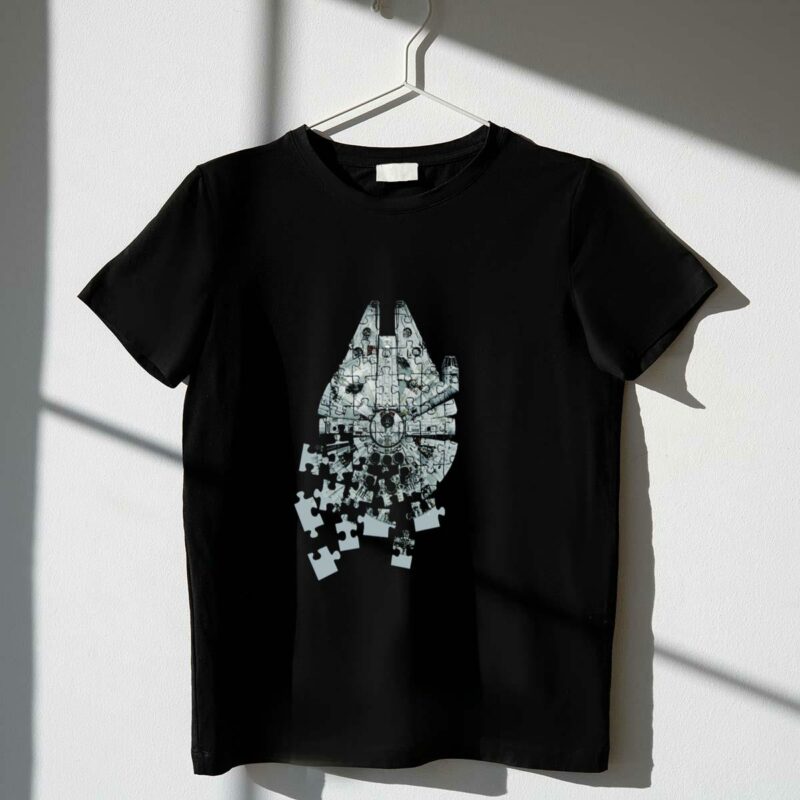 star wars millennium falcon puzzle spaceship assembly t shirt t shirt 1 1