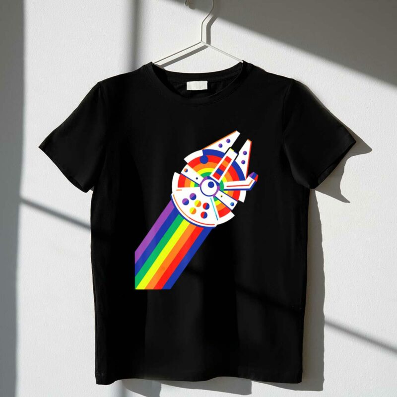 star wars millennium falcon rainbow pride t shirt t shirt 1 1