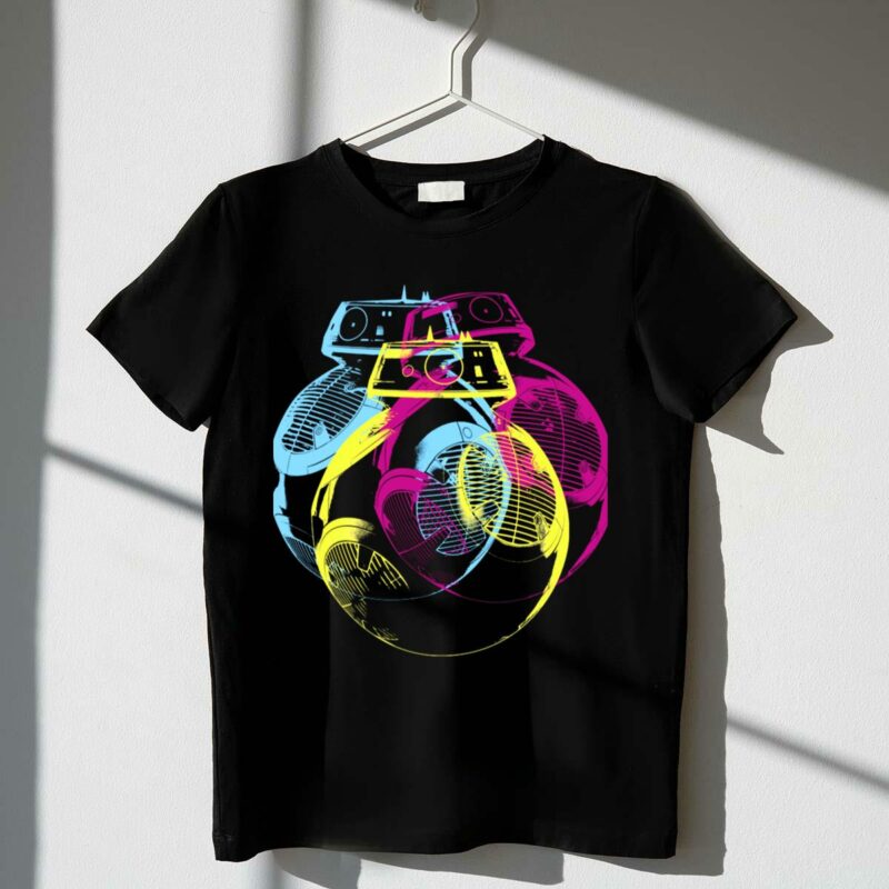 star wars pop art bb 8 robot colors t shirt t shirt 1 1