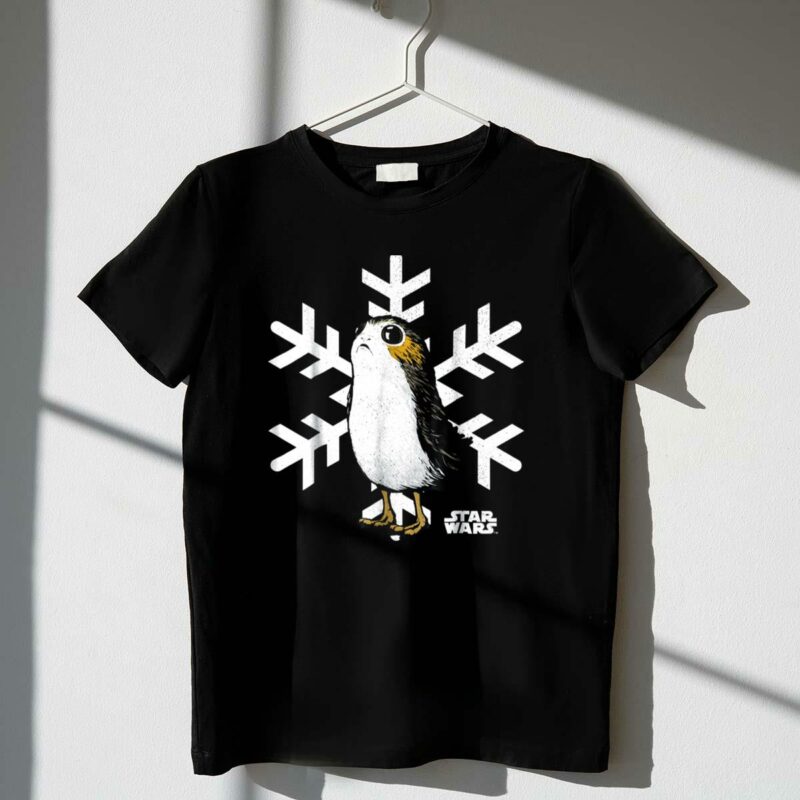 star wars porg snowflake christmas holiday t shirt t shirt 1 1
