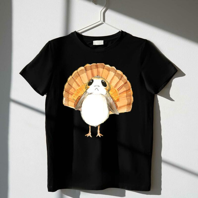 star wars porg turkey thanksgiving feathers t shirt t shirt 1 1