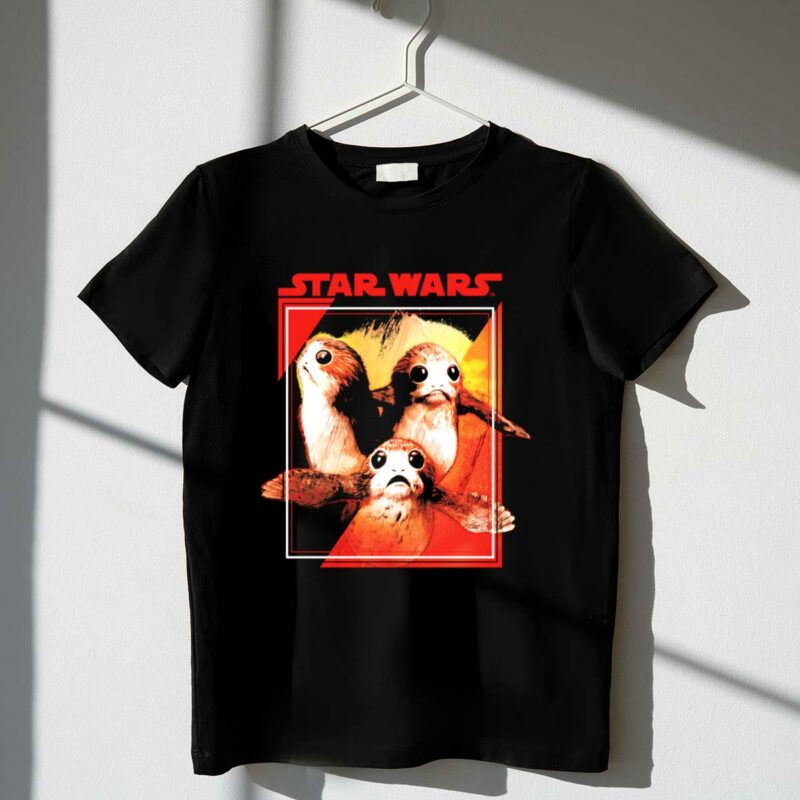 star wars porgs in flight t shirt t shirt 1 1