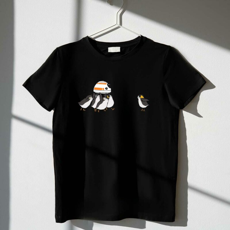 star wars porgs playfully carry bb 8 helmet t shirt t shirt 1 1
