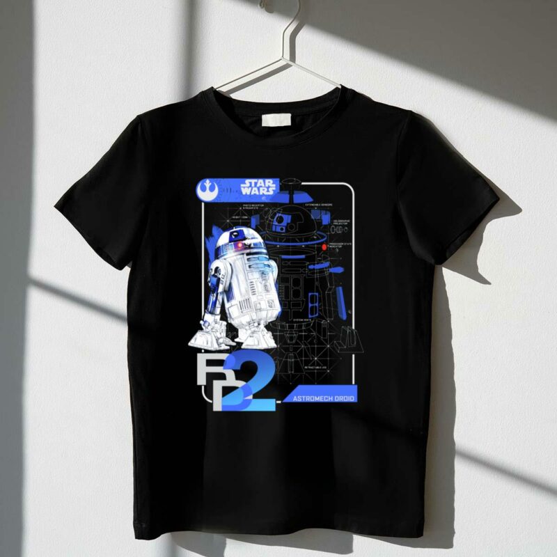 star wars r2 d2 astromech droid blueprint t shirt t shirt 1 1