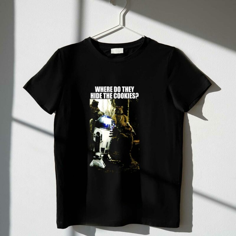 star wars r2 d2 where do they hide the cookies ewoks t shirt t shirt 1 1