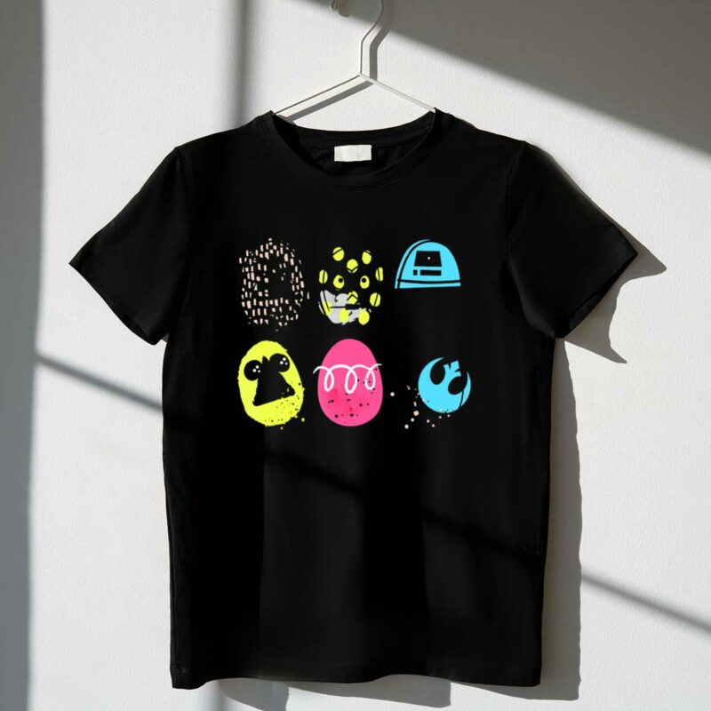 star wars rebel heroes easter egg icons featuring r2 d2 and death star t shirt t shirt 1 1