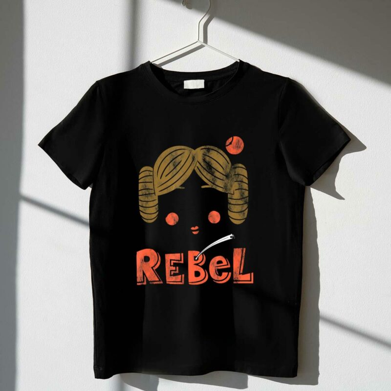 star wars rebel princess leia doodle drawing t shirt t shirt 1 1