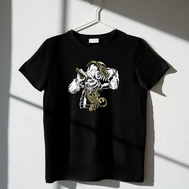 star wars rebel yoda with medal and dollar chain t shirt t shirt 1 1