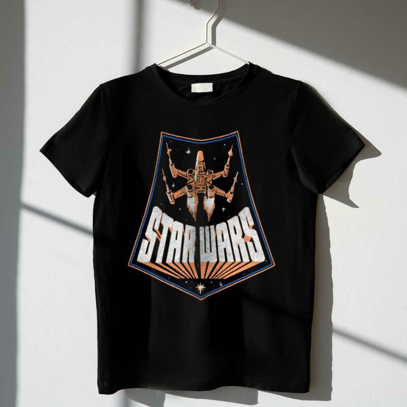 star wars retro x wing starfighter emblem t shirt t shirt 1 1