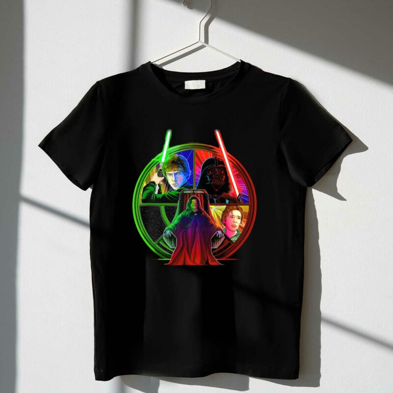 star wars return of the jedi exclusive throne room luke vader emperor leia t shirt t shirt 1 1