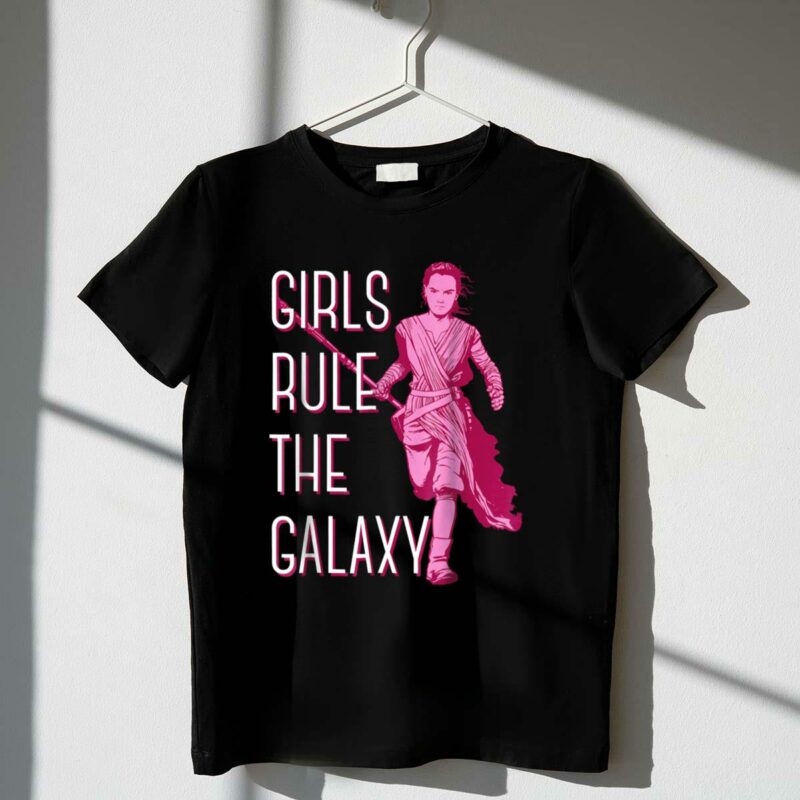 star wars rey girls rule the galaxy episode 7 t shirt t shirt 1 1
