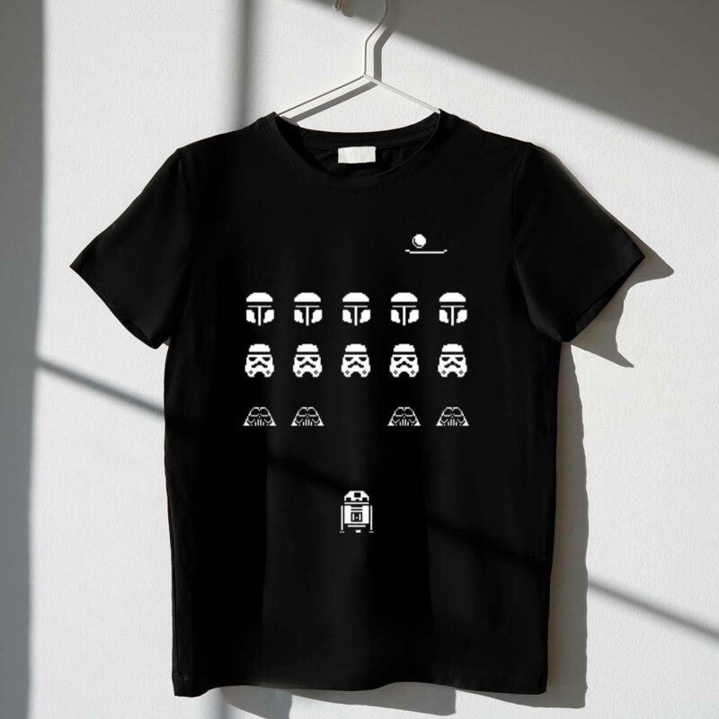 star wars space invaders mashup dark invaders t shirt t shirt 1 1