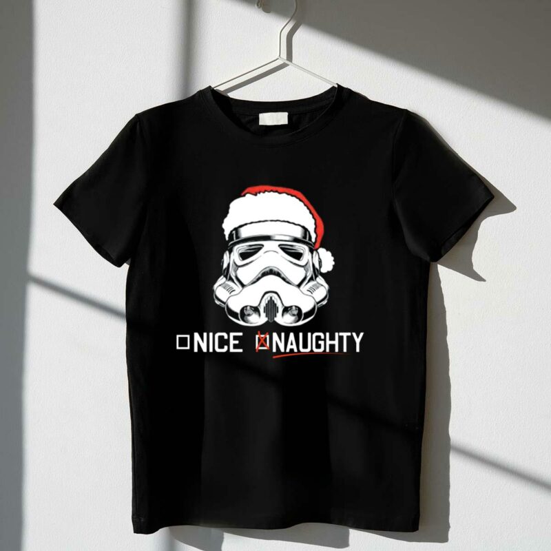 star wars stormtrooper santa hat naughty list christmas holiday humor t shirt t shirt 1 1