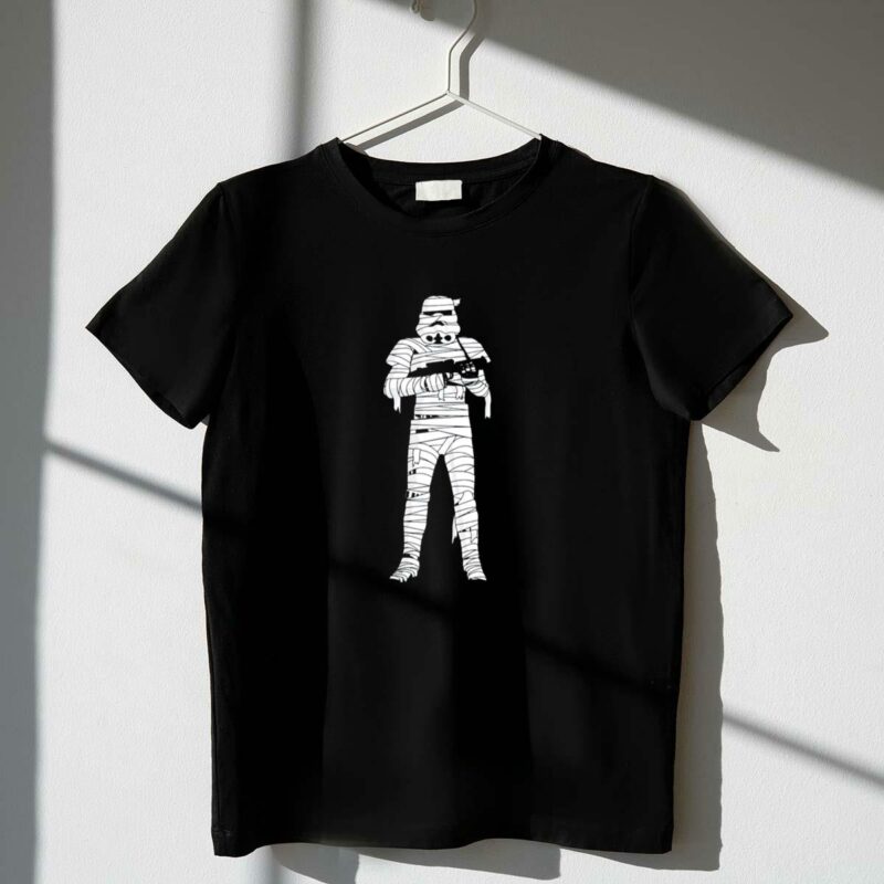 star wars stormtrooper wrapped like mummy halloween t shirt t shirt 1 1