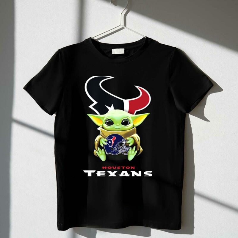 star wars the child with houston texans football helmet t shirt t shirt 1 1