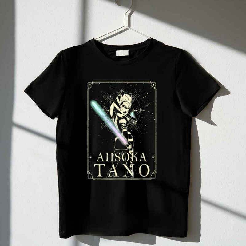 star wars the clone wars ahsoka tano celestial lightsaber vintage t shirt t shirt 1 1