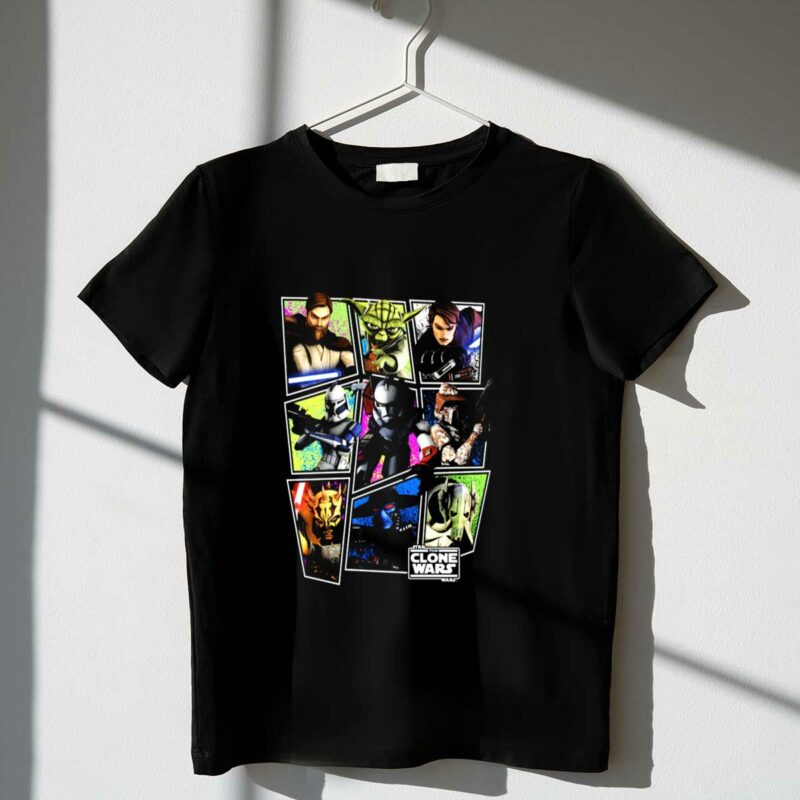 star wars the clone wars character panels jedi sith clones t shirt t shirt 1 1
