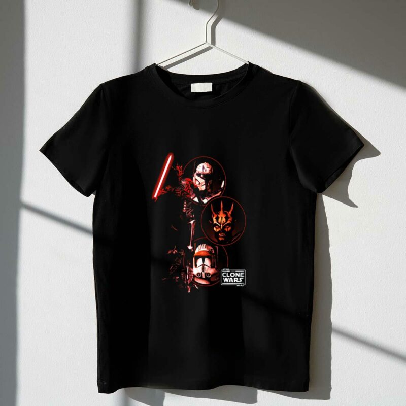 star wars the clone wars dark side maul and troopers t shirt t shirt 1 1