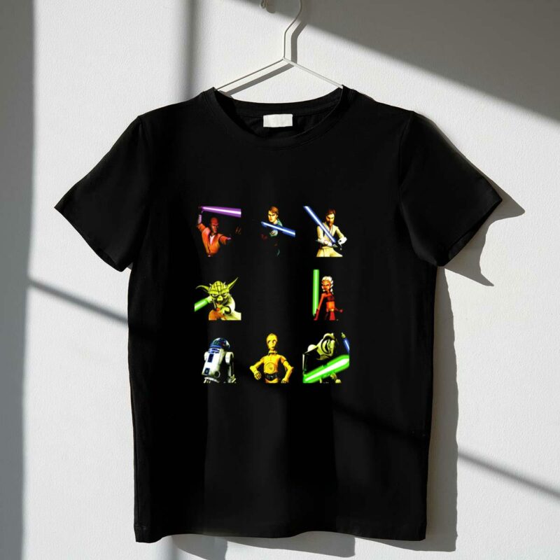 star wars the clone wars jedi rebels character box grid t shirt t shirt 1 1