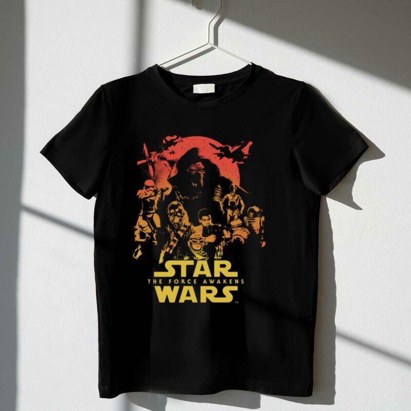 star wars the force awakens characters montage t shirt t shirt 1 1