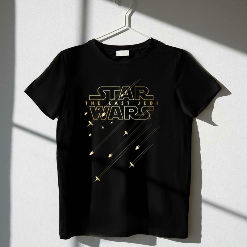 star wars the last jedi gold streak racerba iconic sci fi t shirt t shirt 1 1