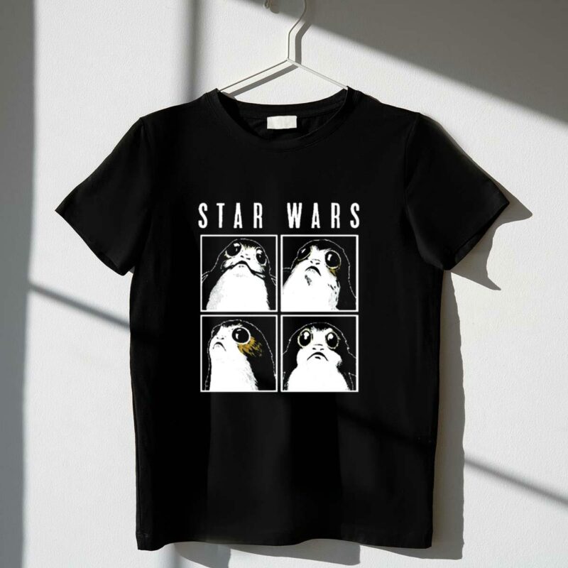 star wars the last jedi porg four panel t shirt t shirt 1 1