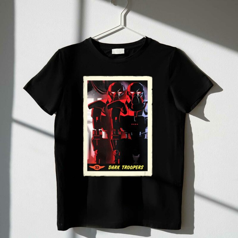 star wars the mandalorian dark troopers bounty number 23 trading card t shirt t shirt 1 1