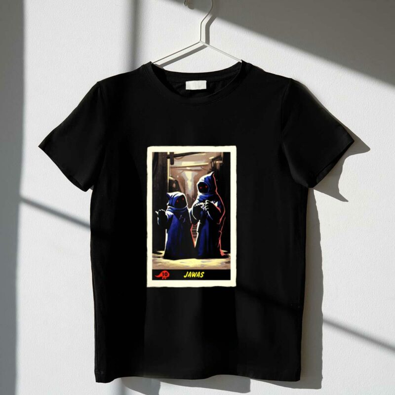 star wars the mandalorian jawas trading card t shirt t shirt 1 1