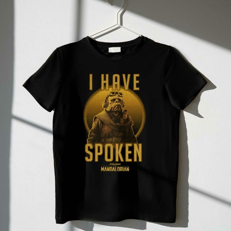 star wars the mandalorian kuiil i have spoken text and character t shirt t shirt 1 1