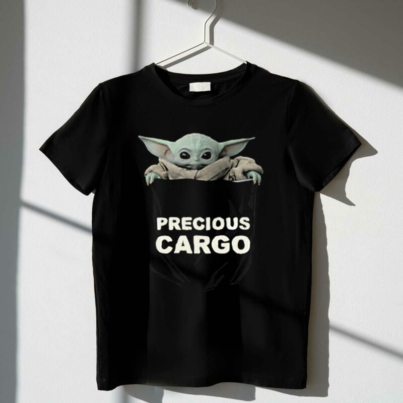 star wars the mandalorian precious cargo the child t shirt t shirt 1 1