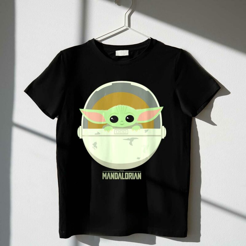 star wars the mandalorian the child bassinet helmet t shirt t shirt 1 1