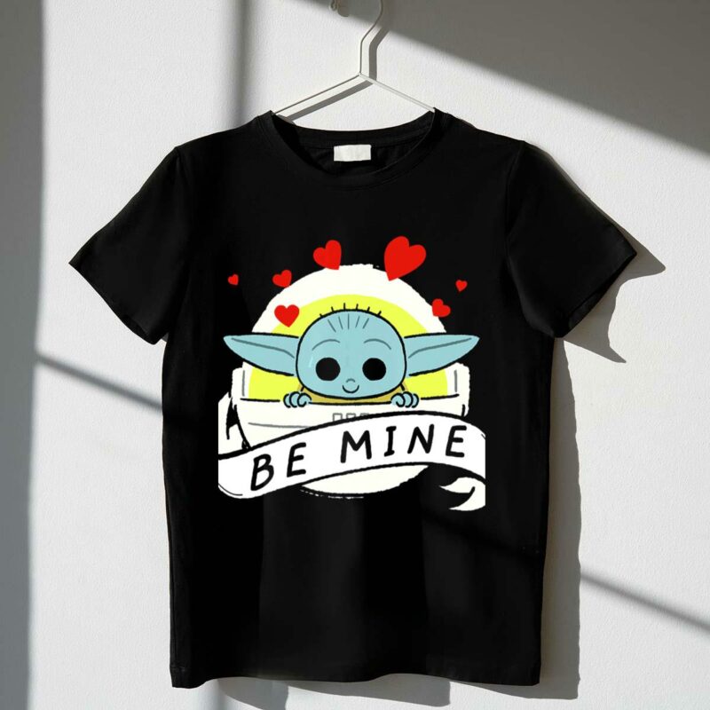 star wars the mandalorian the child be mine hearts t shirt t shirt 1 1