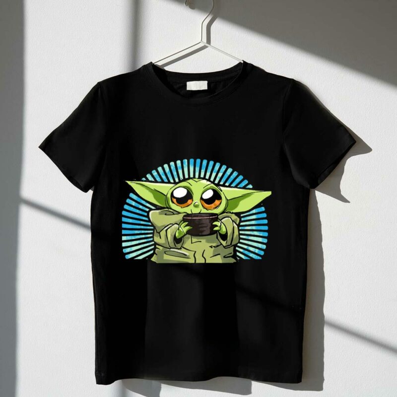 star wars the mandalorian the child dont mind me just sipping t shirt t shirt 1 1