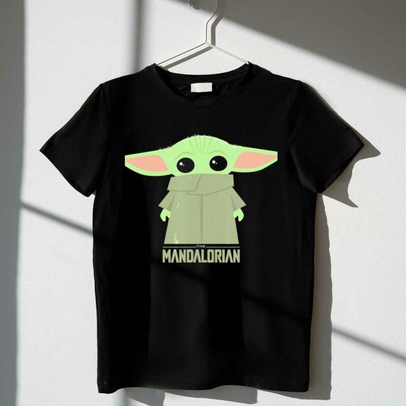 star wars the mandalorian the child grogu hidden face iconic character t shirt t shirt 1 1