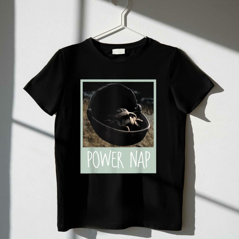 star wars the mandalorian the child power nap baby yoda cradle t shirt t shirt 1 1