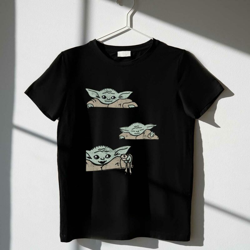 star wars the mandalorian the child protect attack snack t shirt t shirt 1 1