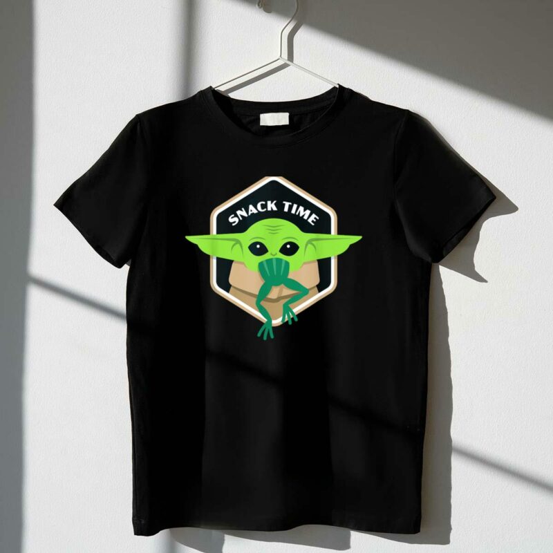 star wars the mandalorian the child snack time t shirt t shirt 1 1