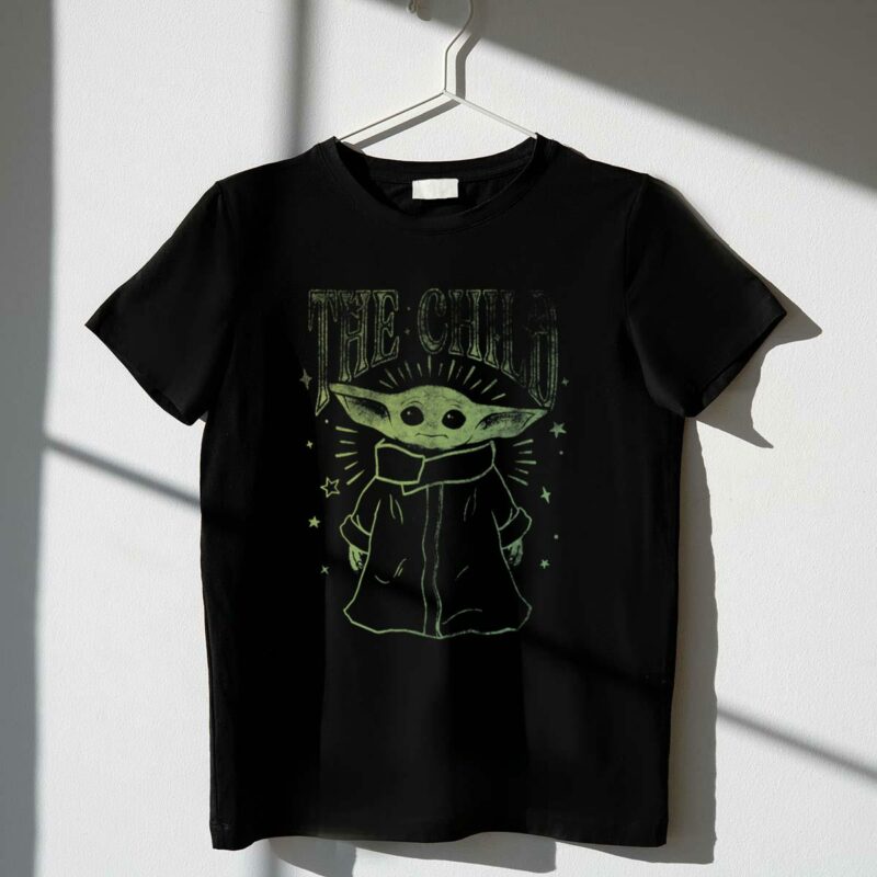 star wars the mandalorian the child stars outline t shirt t shirt 1 1
