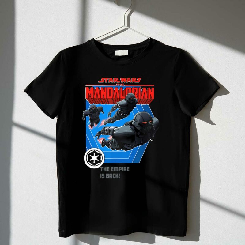 star wars the mandalorian the empire is back bounty hunter stormtroopers t shirt t shirt 1 1