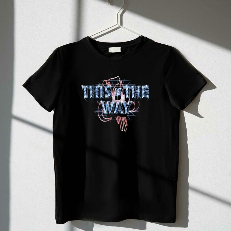star wars the mandalorian this is the way neon mythosaur symbol 3d grid t shirt t shirt 1 1