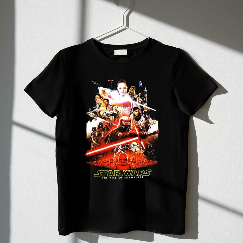 star wars the rise of skywalker characters signatures t shirt t shirt 1 1