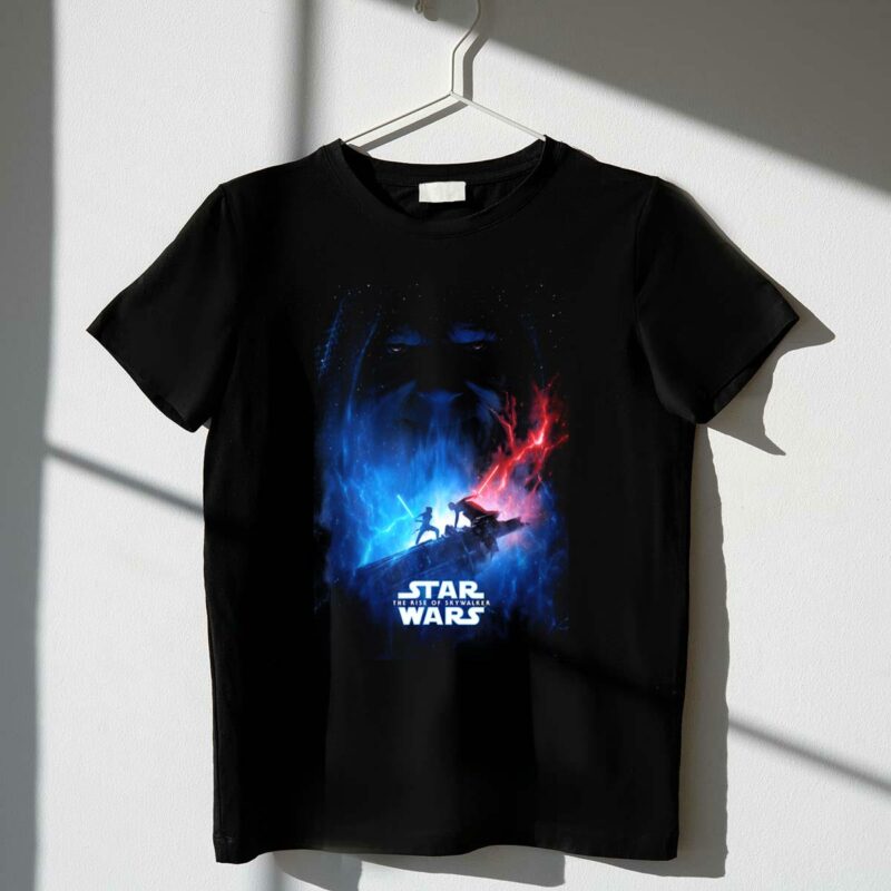 star wars the rise of skywalker lightsaber duel cosmic showdown t shirt t shirt 1 1