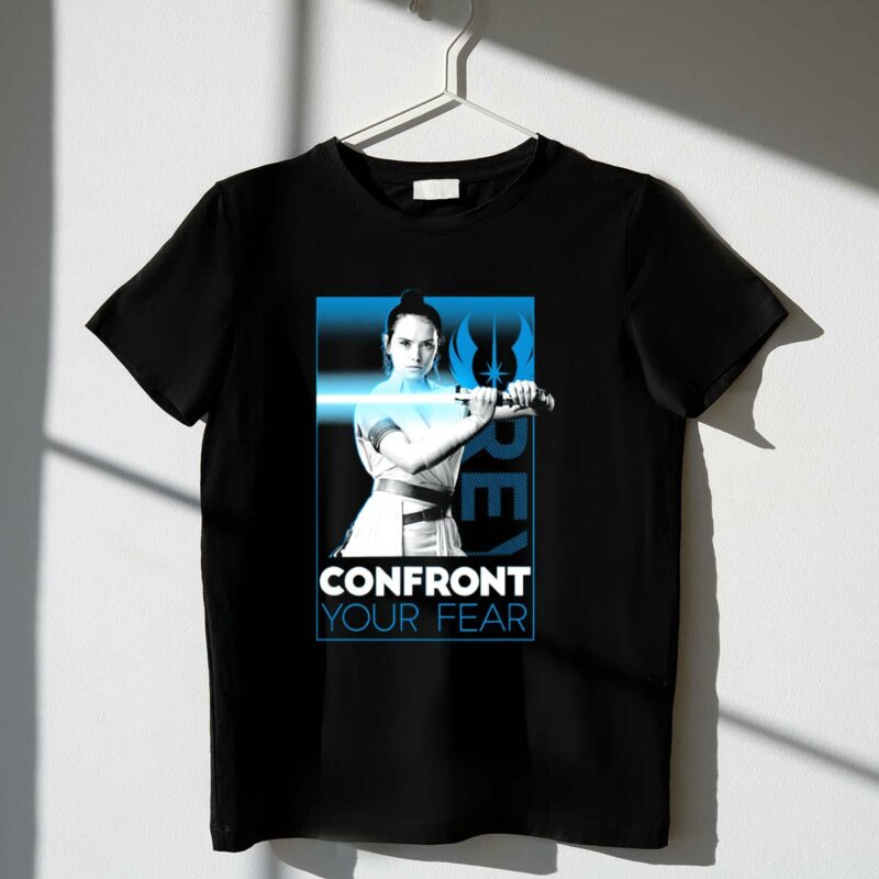 star wars the rise of skywalker rey confront your fear jedi t shirt t shirt 1 1