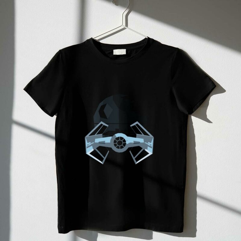 star wars tie fighter death star polytie t shirt t shirt 1 1